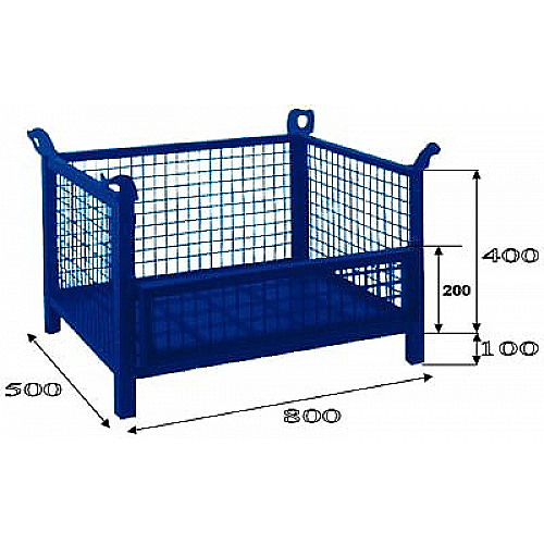 Cestão malha 800 x 500 com lateral dobrável - 0