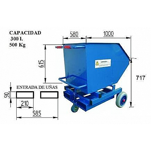 Contentor basculante 300 L - 0