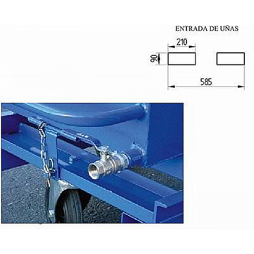 Contentor basculante 300 L com torneira - 0