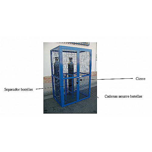 Cabine para 8 botijas de gás com malha - 0