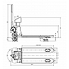 Porta-paletes com balança ZEUS WPE PREMIUM, 1150х540mm, XK3190-A12E OIML 2500 kg