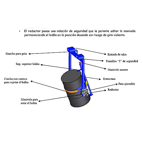 Acessório para bidão para grua - 0