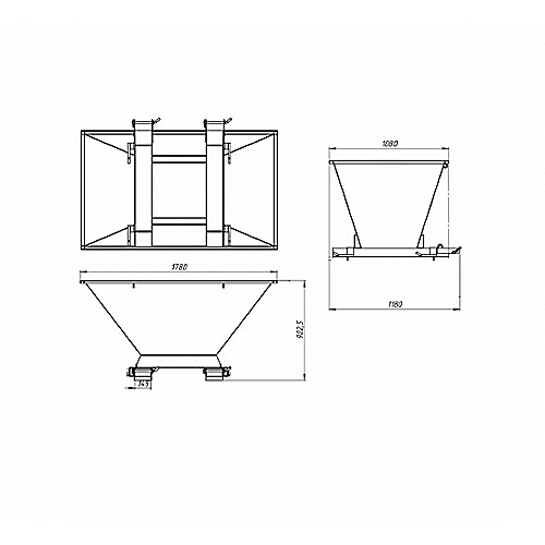 Contentor basculante para Big Bags 700 L - 0