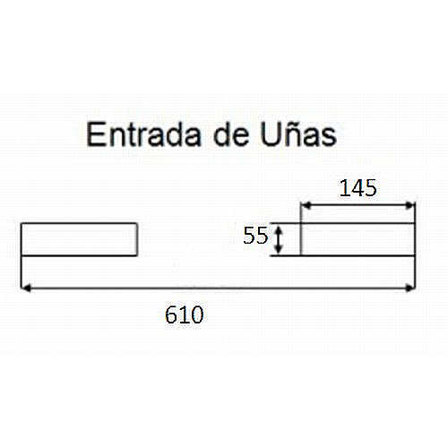 Acessório Gancho para empilhador 2500 kg - 0