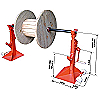 2 macacos porta-bobinas jack 10.000 kg