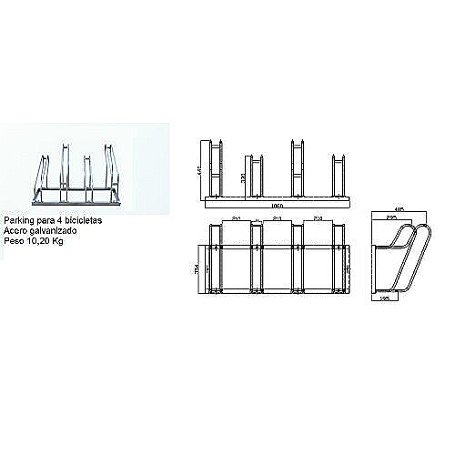 Suporte para 4 bicicletas. - 0