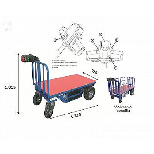 Carrinho plataforma móvel 400 kg - 0