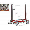 Carrinho de transporte para transporte de mesas e tábuas