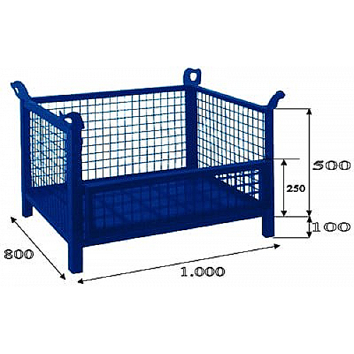 Cestão malha 1000 x 800 com lateral dobrável - 0