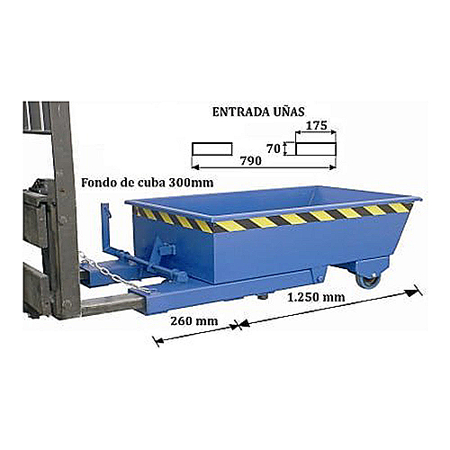 Contentor auto-basculante 300L - 0