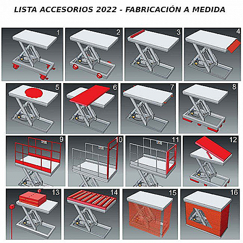 Mesa de elevação elétrica 2000 kg. Plataforma de 1700 x 1000 - 0