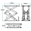 Mesa de elevação elétrica 2000 kg. Plataforma de 1700 x 1000