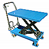 Mesa elevatória manual 500 kg, pega dobrável