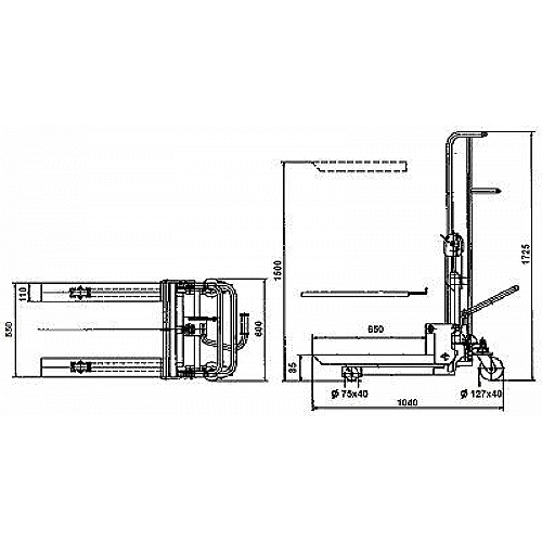 Empilhador manual carga de 400 kg. - 0