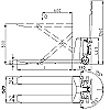 Porta-paletes tesoura manual 1.500 kg