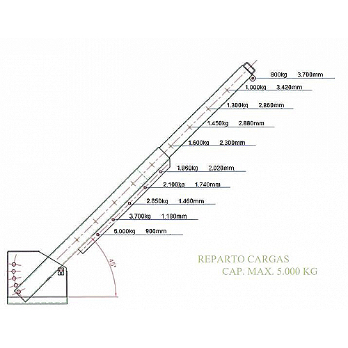 Grua de empilhador 5.000 kg - 0